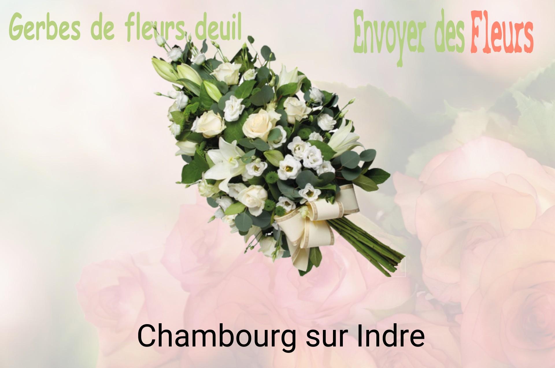 Gerbe de fleurs de deuil livrée à Chambourg-sur-Indre
